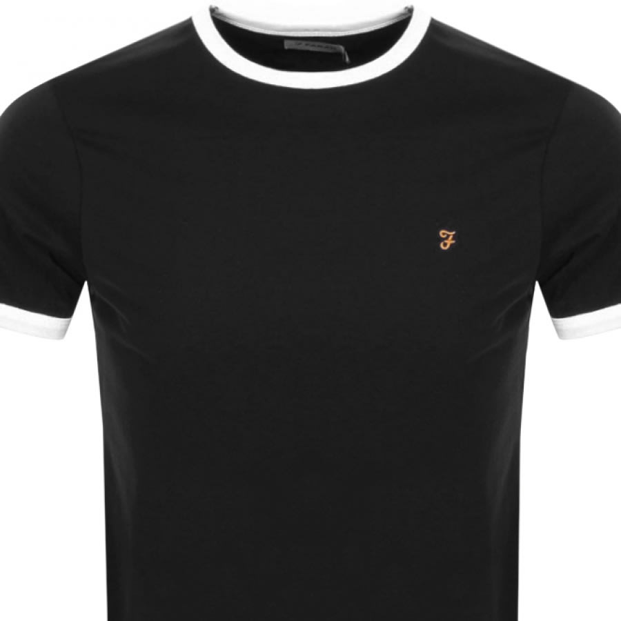 Alternative Image for ProductFarah Vintage Groves Ringer T Shirt Black2